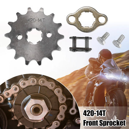 Set of 1 Front Engine Sprocket 420 14T 17mm for Dirt Bike Mini Bike