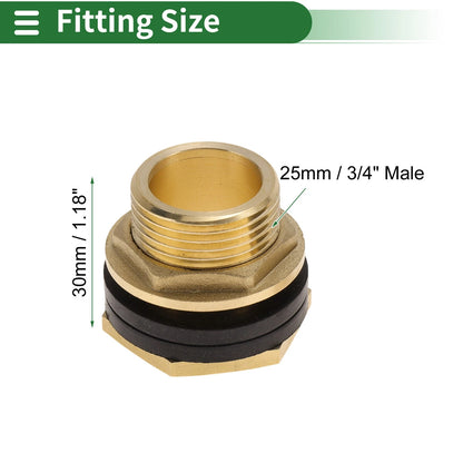 3/4" Male Brass Pipe Fittings Connector with Gasket