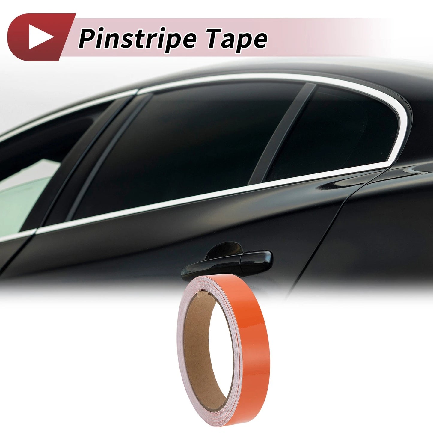 Pinstripe Tape 25mmx10m for Car Motorcycle Boat Gloss Orange (1 Pc)