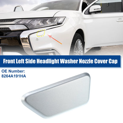 Left Headlight Washer Nozzle Cover for Mitsubishi (No. 8264A191HA) Silver Tone