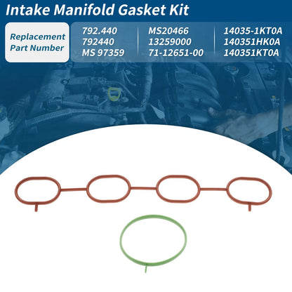 Set of 2 Engine Intake Manifold Gaskets for Nissan Versa (2009–2020) No.MS97359