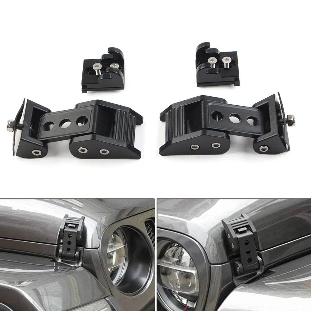 Black Engine Lock Hood Latches  For Jeep Wrangler JK (2007-2017)