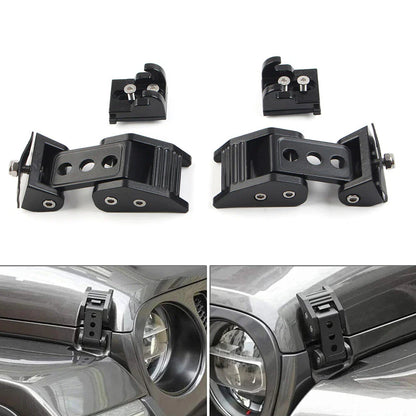 Black Engine Lock Hood Latches  For Jeep Wrangler JK (2007-2017)