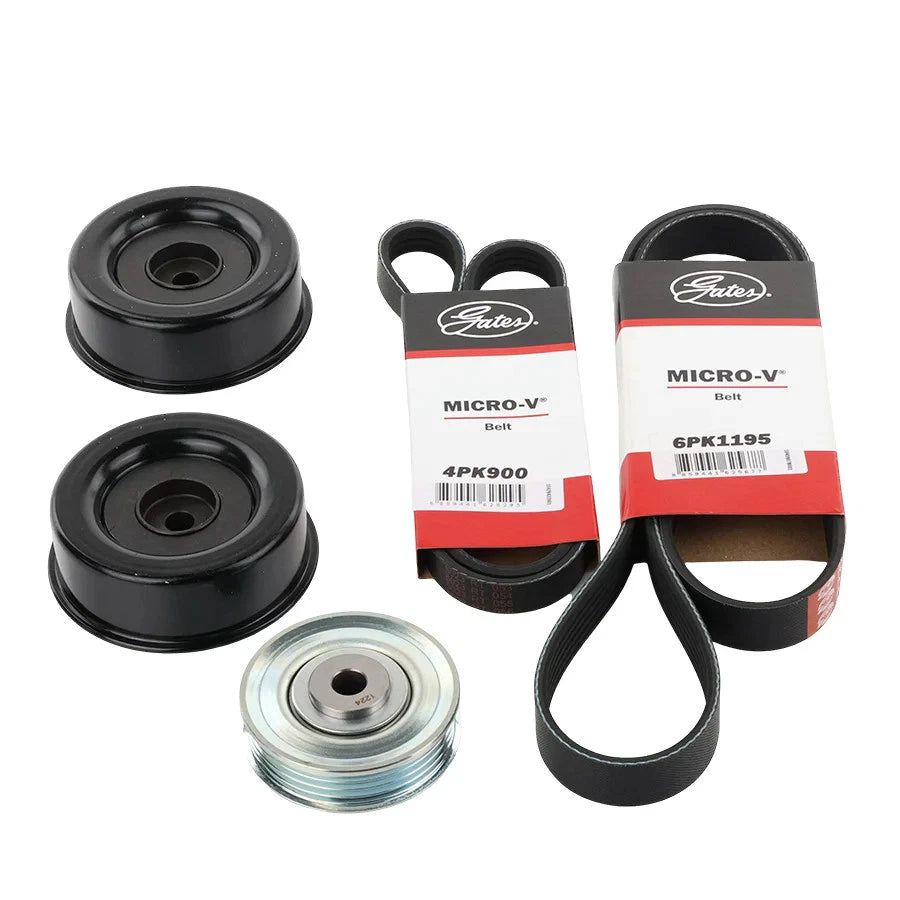 Drive Belt Set + 3 Engine Pulleys for Mitsubishi Magna (TE TF TH)