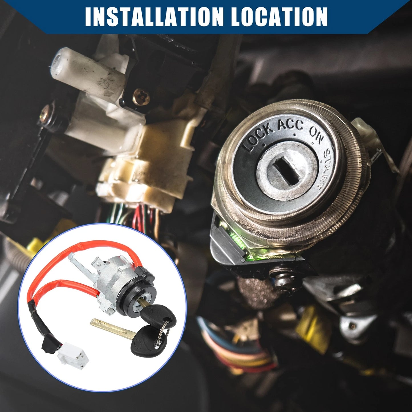 Ignition Switch Cylinder w/ Keys for Hyundai IX35 (2015)