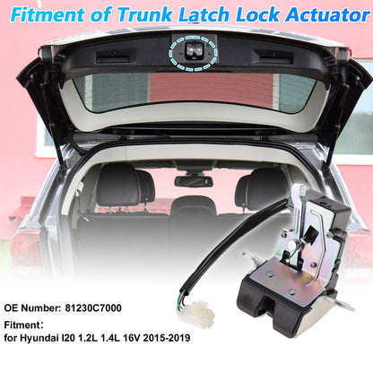 Rear Trunk Latch Lock Actuator for Hyundai I20 (2015–2019) 4 Pins 81230C7000