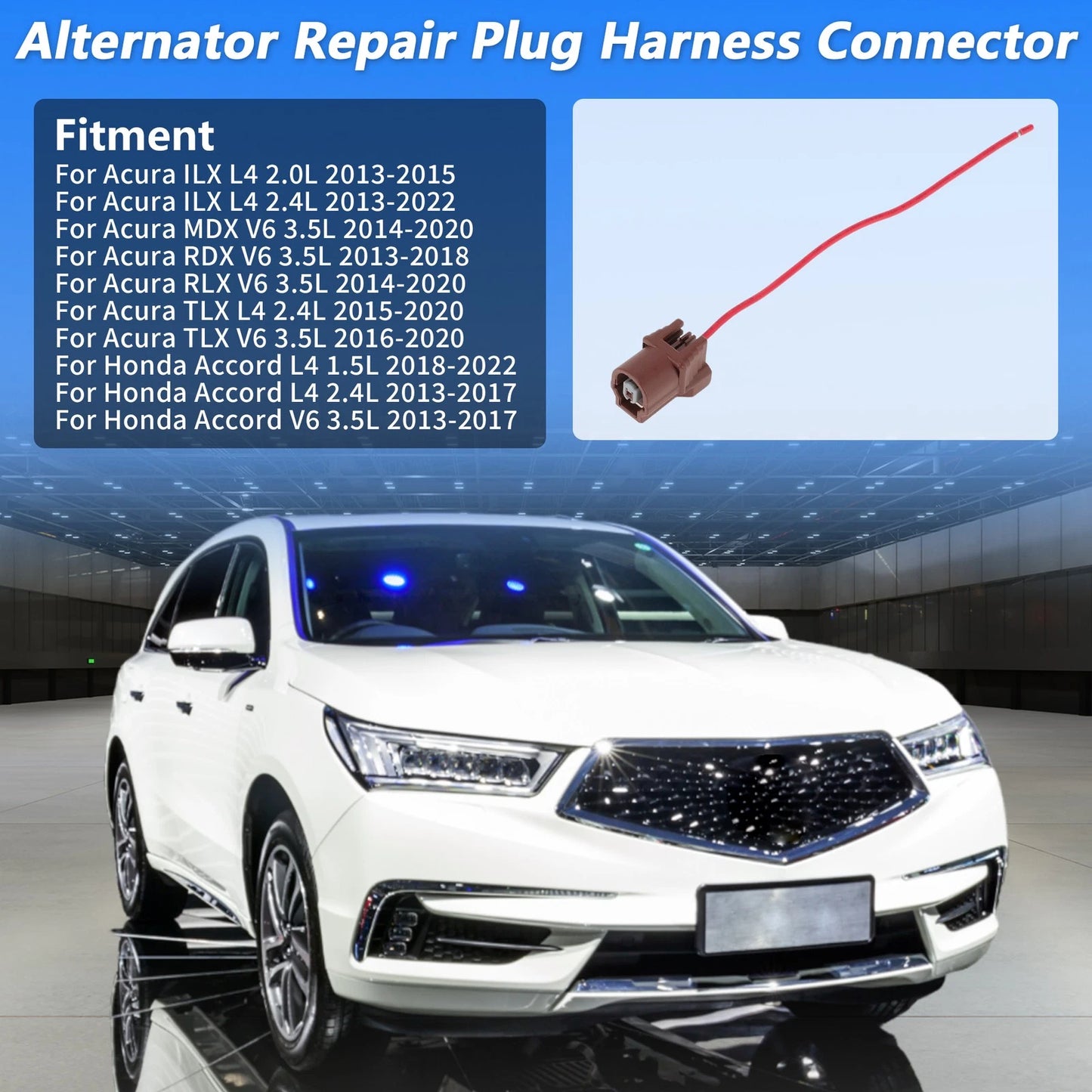 H7130/11670 Alternator Repair Plug Harness Connector for Acura ILX (2013–2022)
