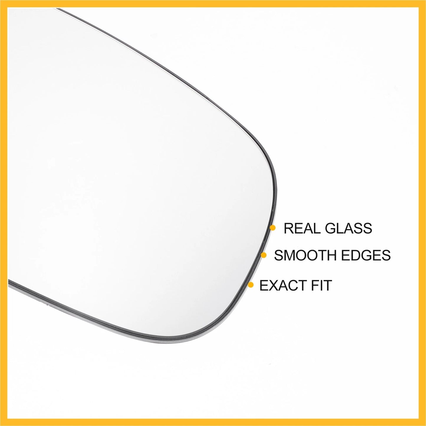 Right Passenger Side Heated White Mirror Glass for Jaguar XE XF (2015–2023)