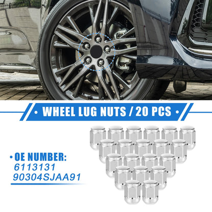 20 Pcs M14 x 1.5 Wheel Lug Nuts for Honda Civic (2017–2021) No. 90304SJAA91