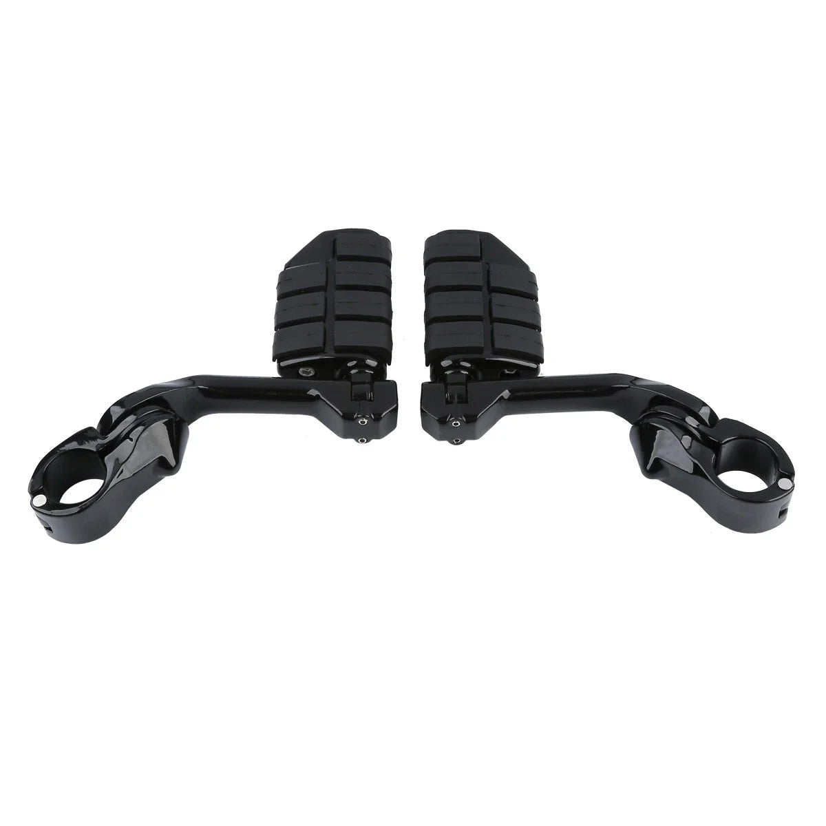 1-1/4" Engine Guards Long Angled Foot Pegs Rest Mount for Harley Touring