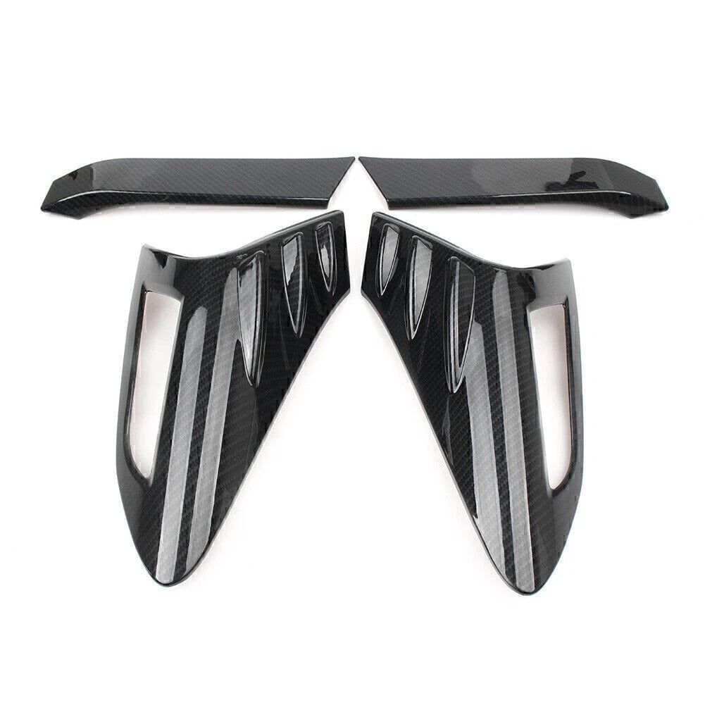 Set of 4 Carbon Fiber Rear Tail Light Cover Trim for Toyota C-HR (2016–2018)