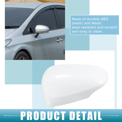 Left Rearview Mirror Cover No. 8794552170B3 for Toyota Prius C (2012–2018) White