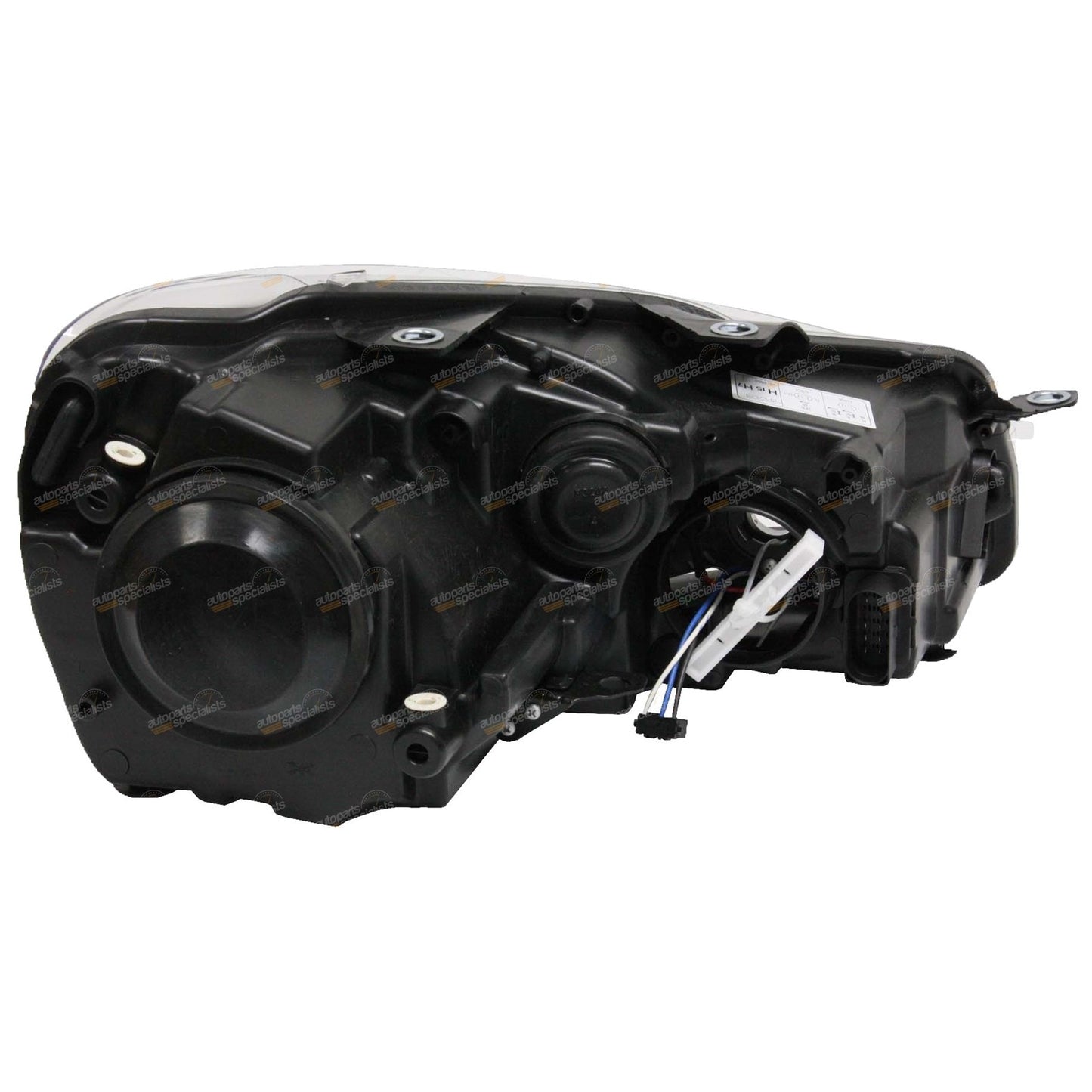 2X Black Headlights Pair for VW Golf Mk6 (2008–2012)