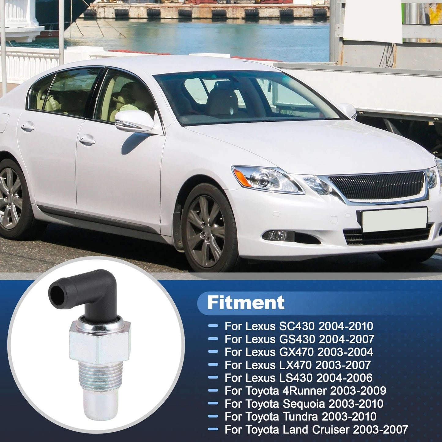 PCV Valve for Lexus SC430 GS430 GX470 Toyota 4Runner Sequoia Tundra (045-0353)