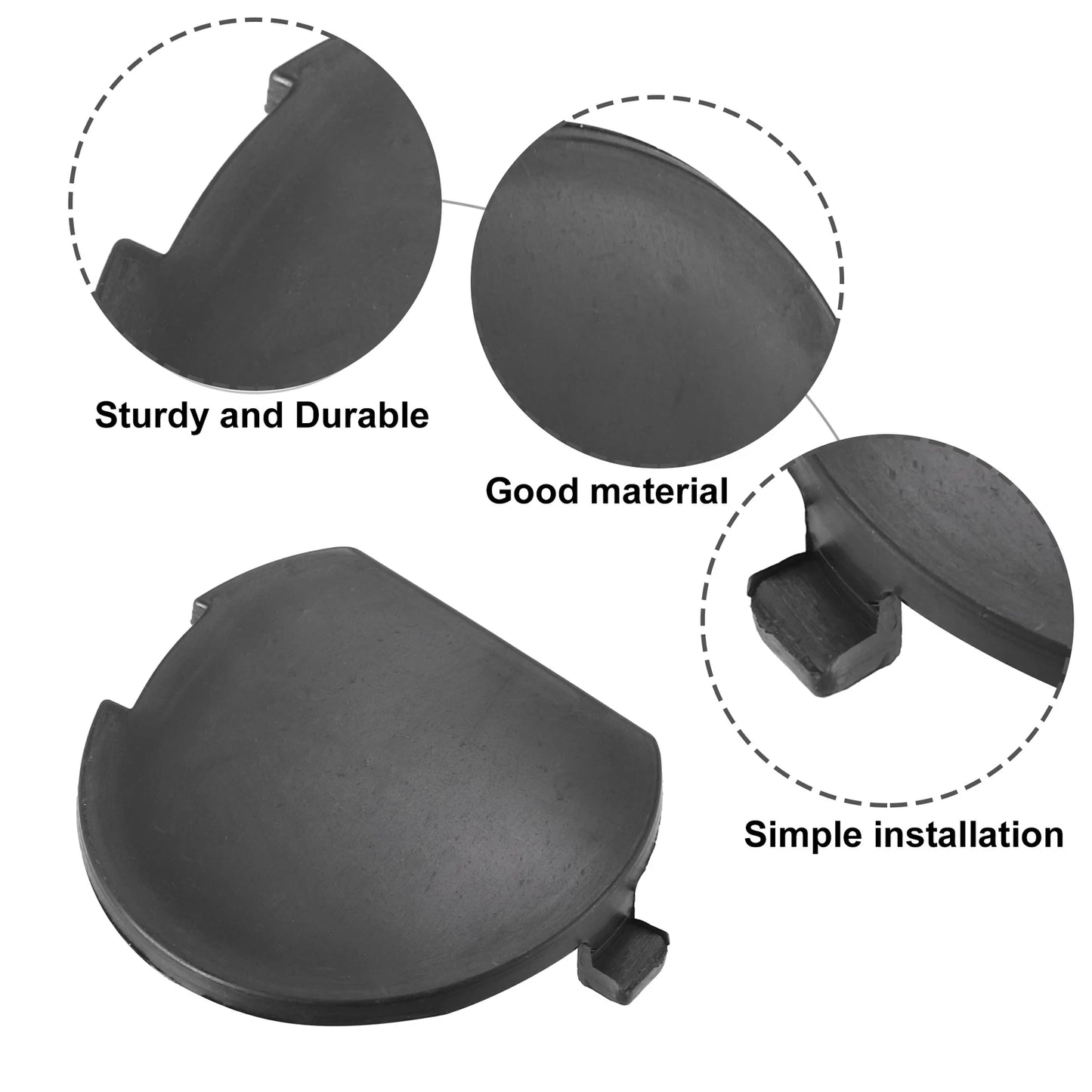 Tow Eye Hook Cover Cap for Mazda 3 Axela (2014–2016) Black 1pc