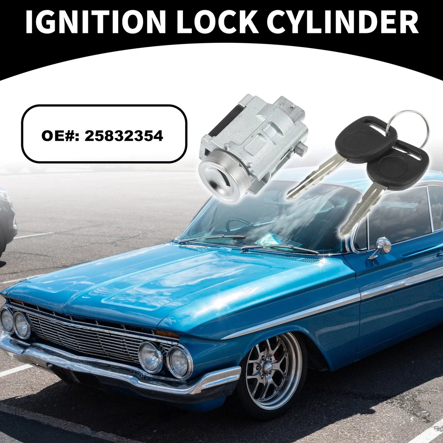 Ignition Lock Cylinder for Chevrolet Impala, Malibu, Monte Carlo (2000-2005)