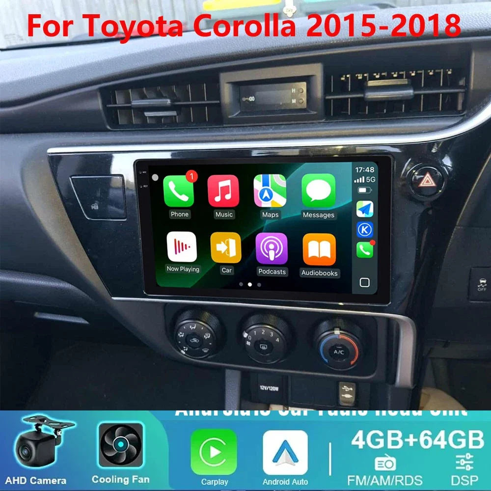 Wireless Carplay Android Auto Radio for Toyota Corolla (2015-2018)