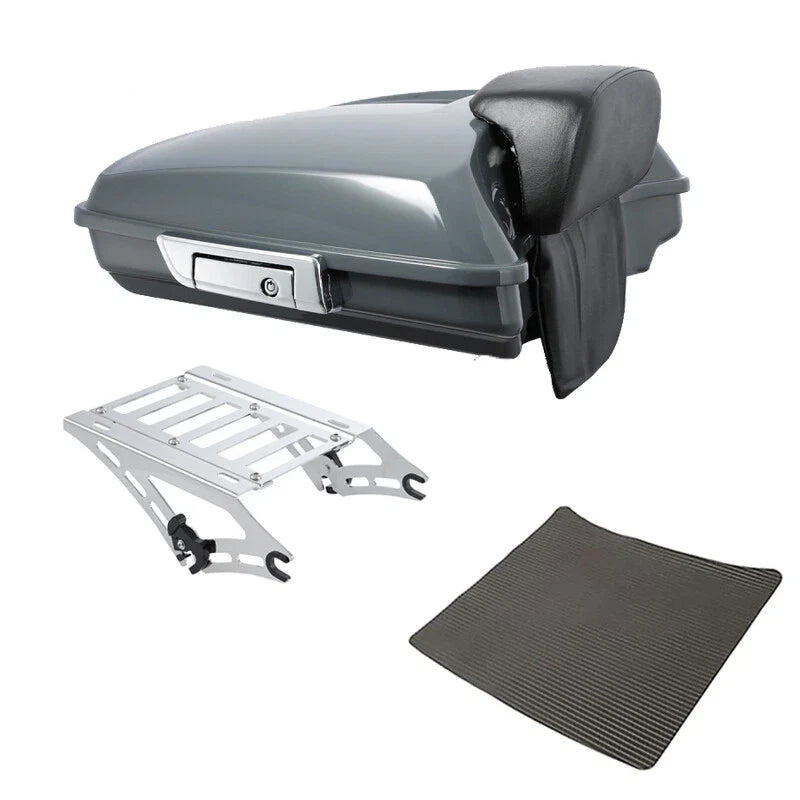 Trunk Mount Rack for Harley CVO Road Street Glide (2014-2025) Gunship Gray