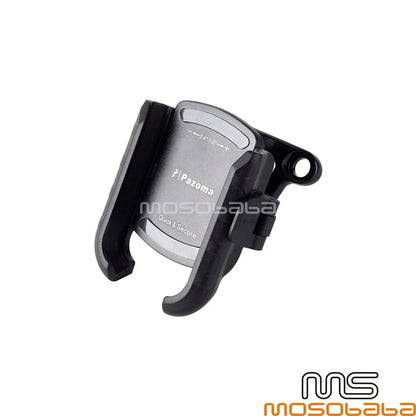 Black Handlebar Phone Carrier Set for Harley Davidson Softail, Street Glide