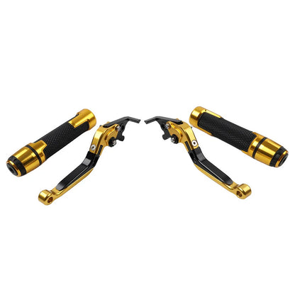 Gold Extendable Brake Clutch Levers Grip Set for Ducati Monster (2009-2015)