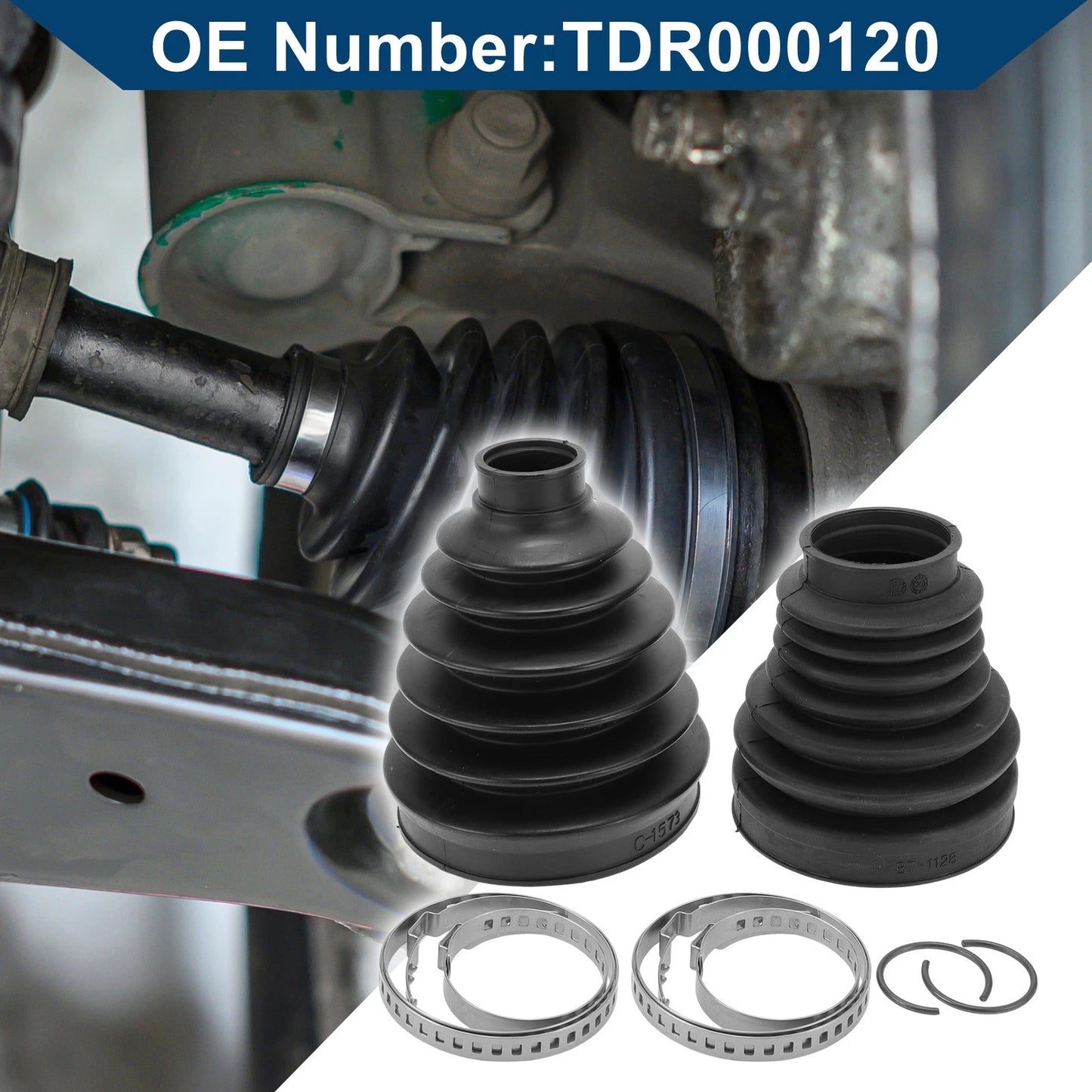 Inner Outer CV Joint Boot Kit w/ Clamps for Land Rover Range Rover (No.TDR000120)