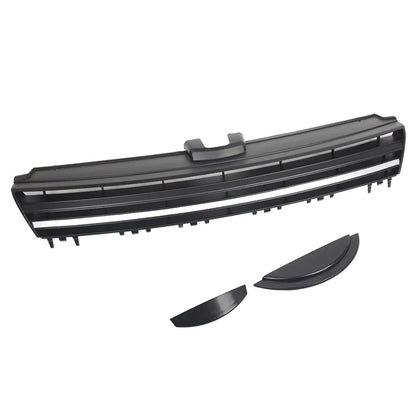 Front Bumper Upper Grille w/ Silver Trim for VW Golf Sportwagen (2015-2017)