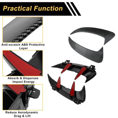 1 Pair Rear Bumper Spoiler for Mercedes-Benz CLA W177 (2019–2025) Black ABS