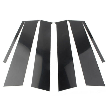 6 x Door Window Trim Covers for Mitsubishi Lancer Sedan (2008-2017) Black