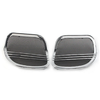 Chrome Tri-Line Speaker Grills Cover Trim for Harley Road Glide (2015-2021)
