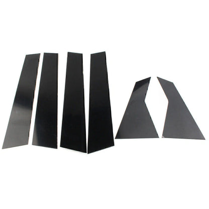 6 Pcs Door Trim Cover Kit Black Pillar Posts for Honda Civic (2016-2020)