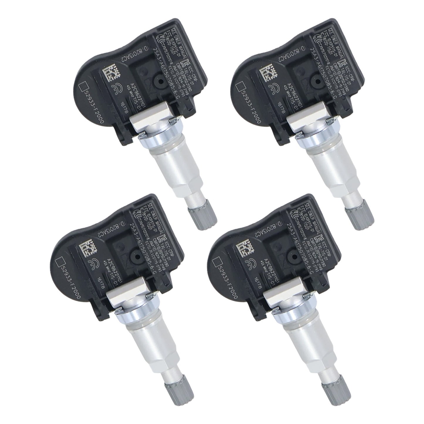 Set of 4 Tire Pressure Sensors for Hyundai Santa Fe (2006–2012)