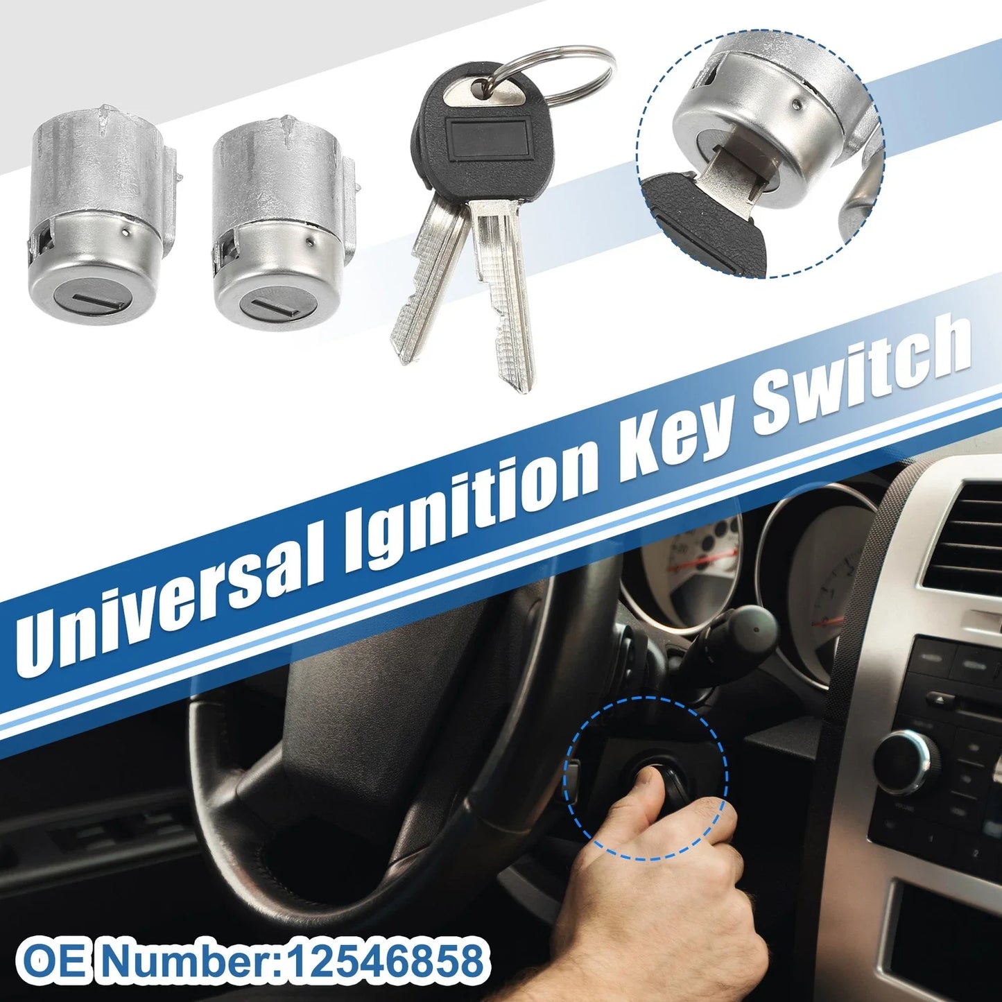 Car Ignition Switch Set with Keys for Chevrolet C2500 (1988-1994)
