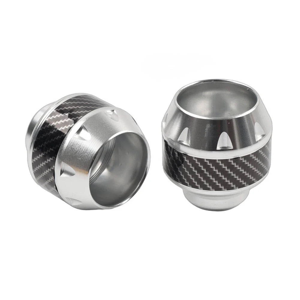 Silver Front Fork Frame Sliders for Motorcycle Crash Protection