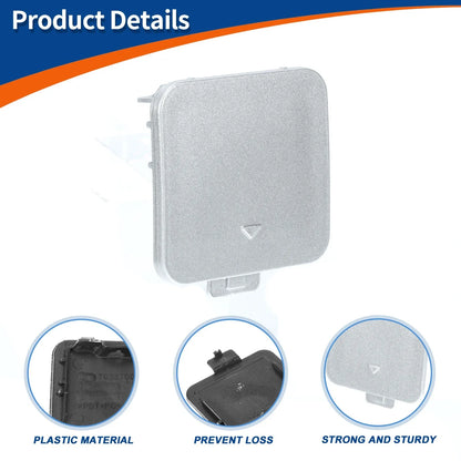 Tow Hook Cover for BMW 525i 530i Silver Tone