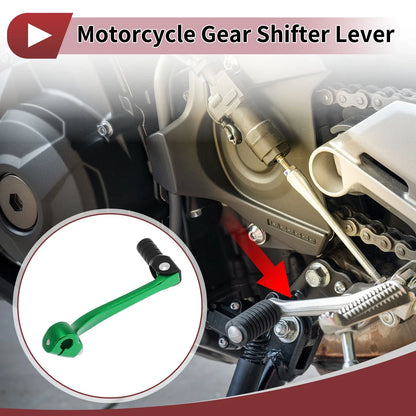 Folding Motorcycle Gear Shifter Lever for Honda CRF110F (2013-2018) Green/Black