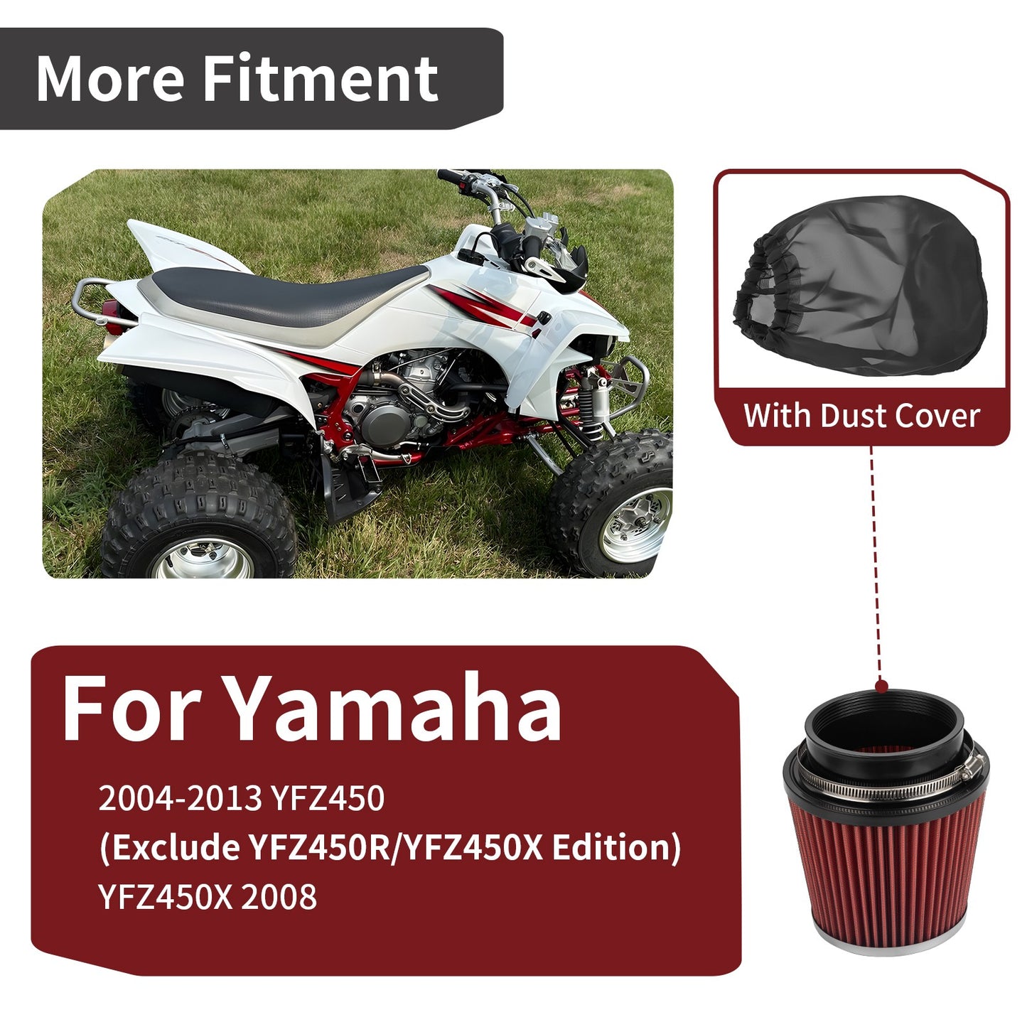 Air Filter Kit for Yamaha YFZ450 YFZ450X (2004–2023)