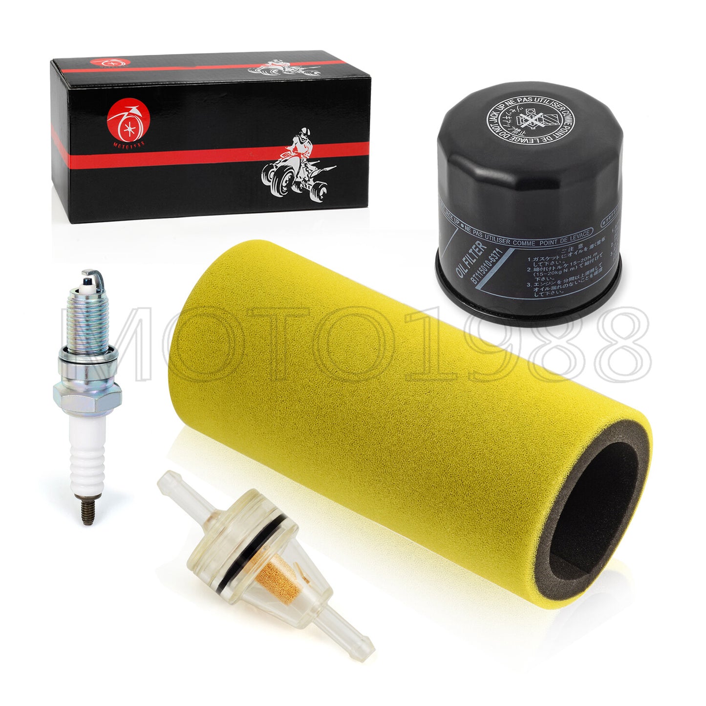 Air Filter Foam, Oil Filter & Spark Plug for Yamaha Rhino 450 (2006–2009)