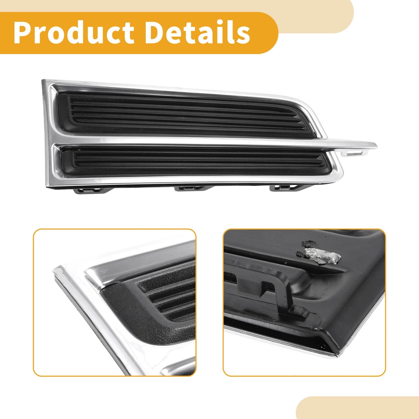 1 Pc Fog Light Grill for Cadillac XTS (2013–2017) No. 20901633, ABS