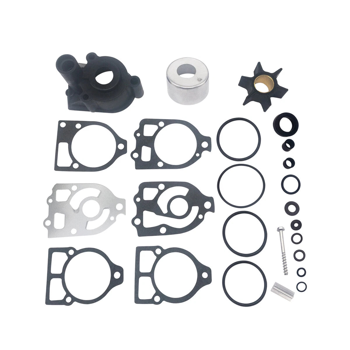Water Pump Impeller Repair Kit for Mercruiser 150/175/200HP (1990–2023)
