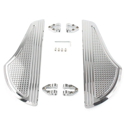 Non-Slip Front Floorboards for Harley Dyna Touring Softail Chrome