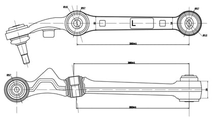 2X Front Lower Control Arm for Holden Crewman One Tonner (2003–2007)