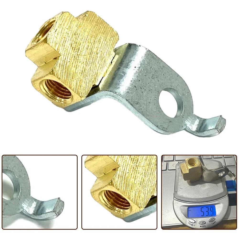 Brake Line Tee for 3/16in Tube with Mounting Bracket, Inverted Flare 3/8-24