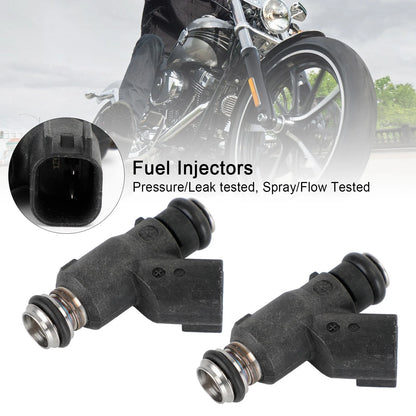 2X Fuel Injectors 27709-06A for Road King Street Glide (R2025DEG)