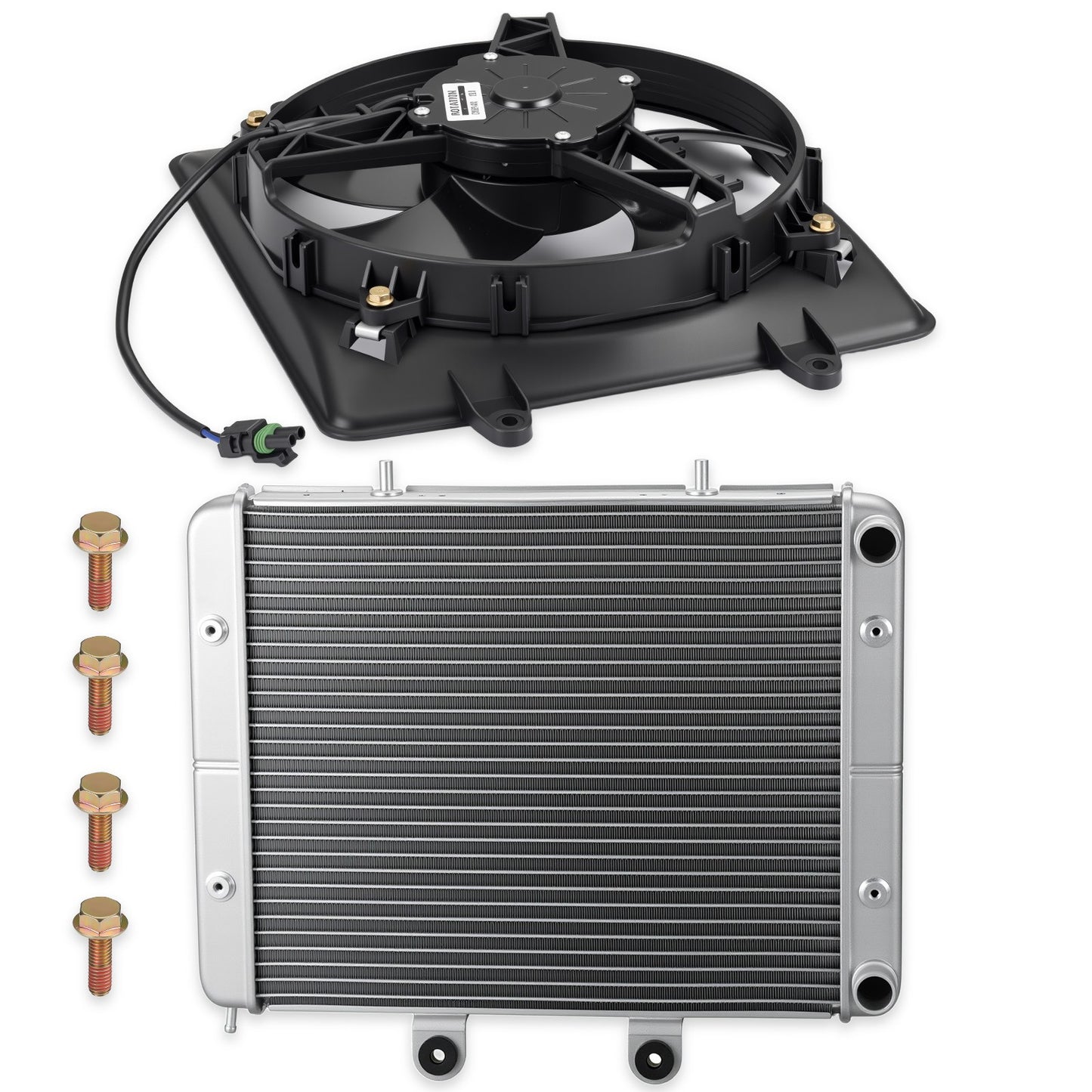 Aluminum Radiator & Cooling Fan for Polaris Sportsman 700 800 EFI (2004–2014)