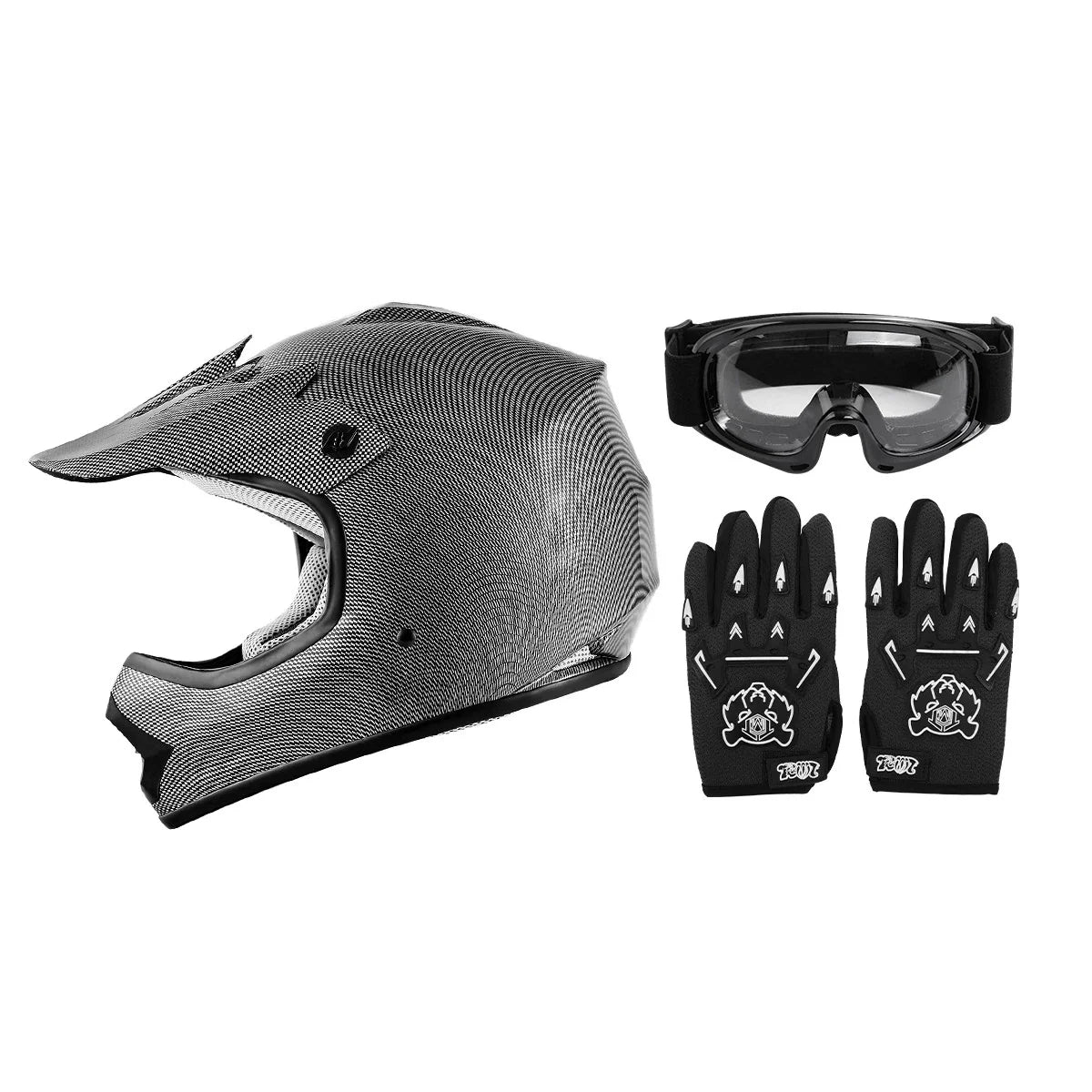 Youth Full Face Helmet DOT for Kids Street Dirt Bike Off-Road ATV UTV