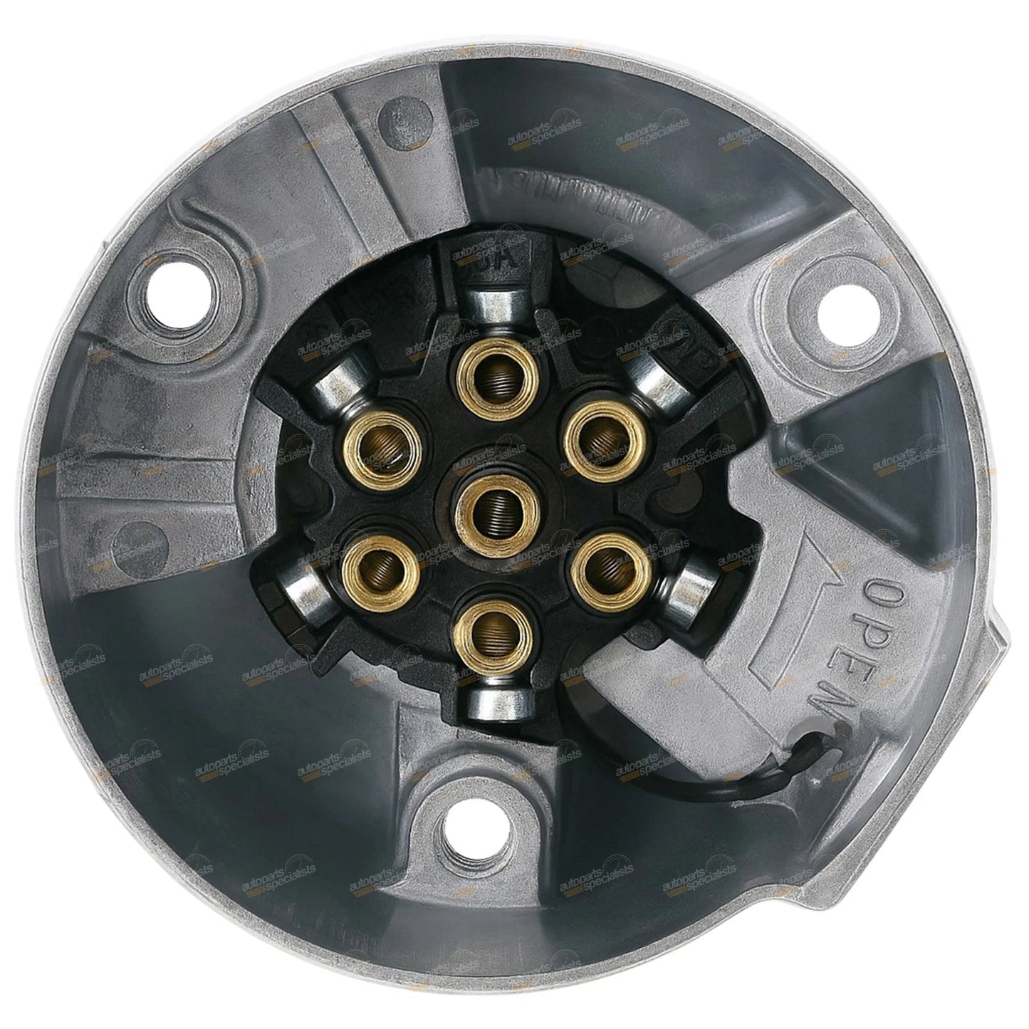 7 Pin Trailer Light Connector Socket for Large Round Trailers (12V)
