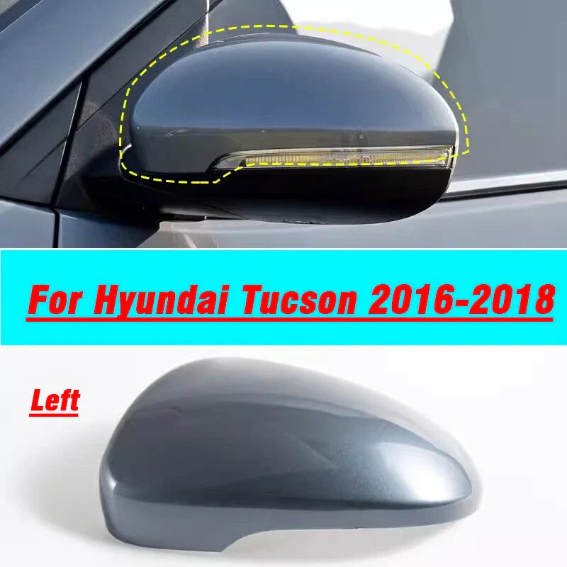 Left Drive Side Mirror Cap Cover Blue for Hyundai Tucson (2016–2018)