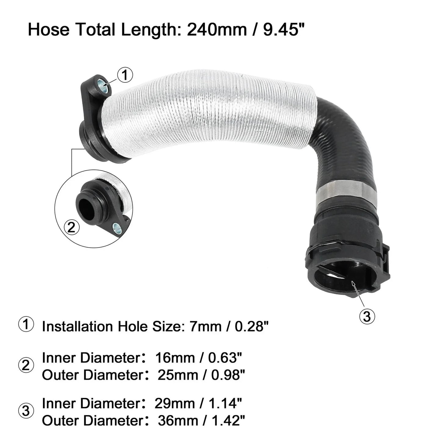 Radiator Coolant Water Hose for BMW 320i (2004 - 2005)