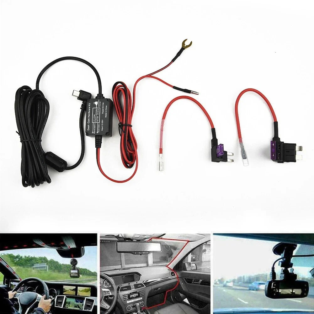 Fuse Box / Universal Hard Wire Kit Mini USB for Car/Recorder Dash Cam