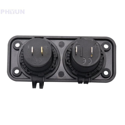 12V-24V USB Type-C Dual Charger Socket for Car Truck Cigarette Lighter Plug
